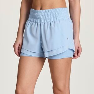 RBX Women's Light Blue Flutter Athletic Shorts